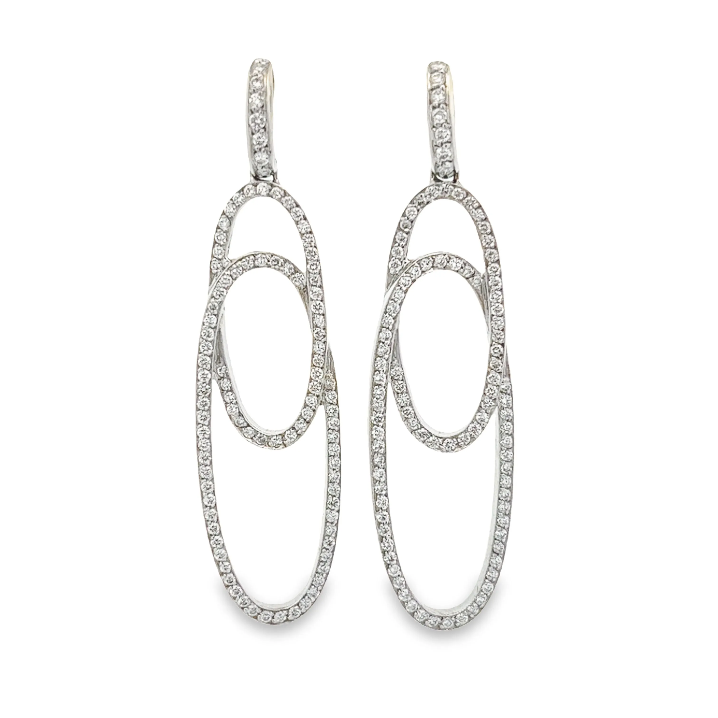 1.48ct 18k White Gold Diamond Earrings