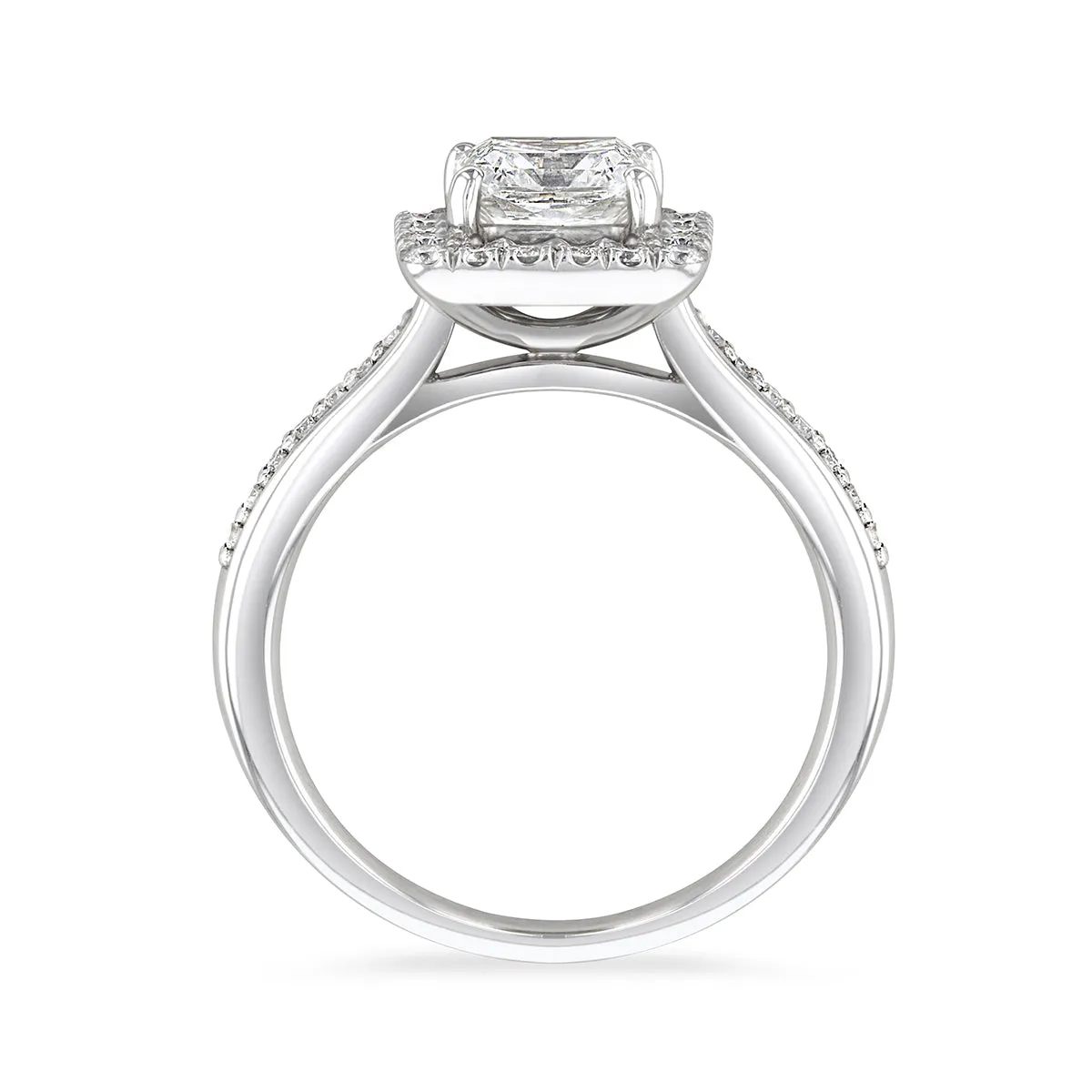 1.80ct Princess Cut Diamond Halo | Pre-Loved | Platinum