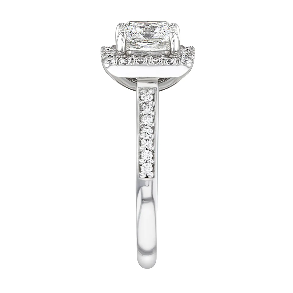 1.80ct Princess Cut Diamond Halo | Pre-Loved | Platinum
