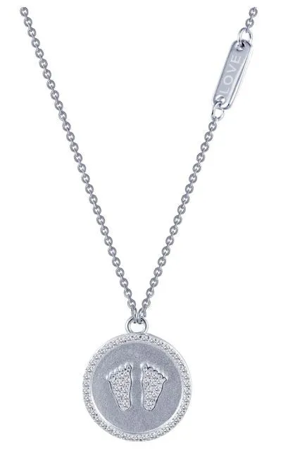 9N026CLP In Memory Baby Simulated Diamond Necklace