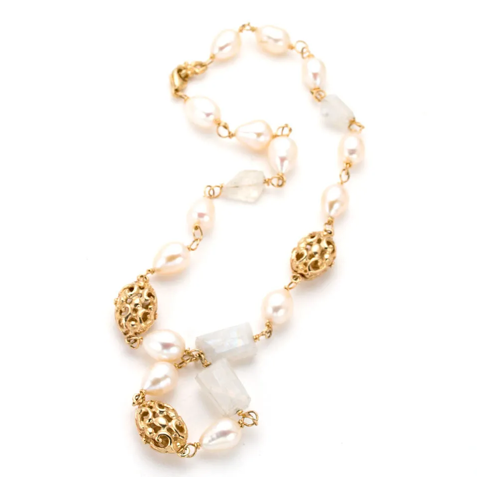 A Classic - Oval Hollow Bead 14kt
