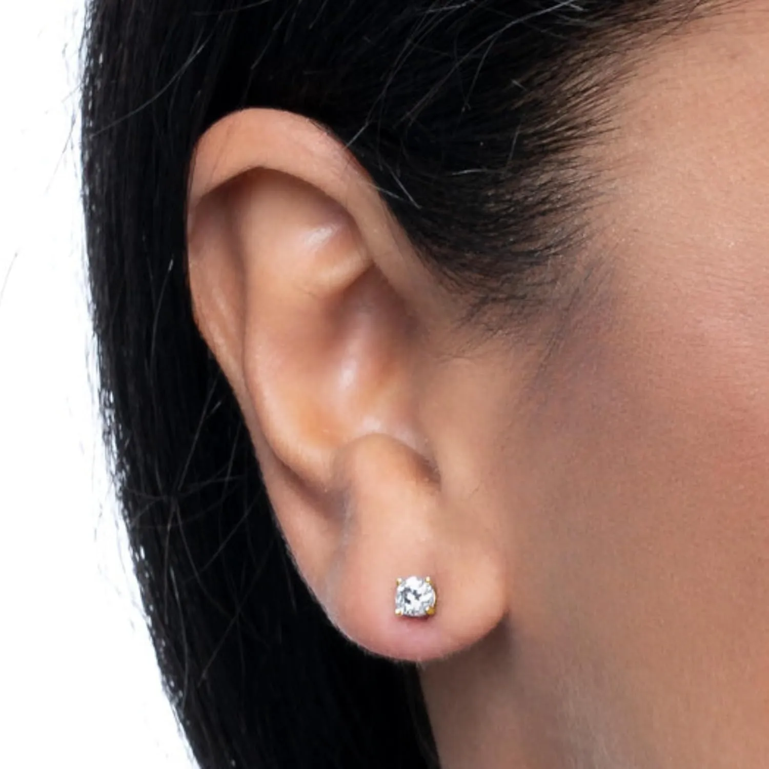 Amazon Essentials 0.25 to 1 Carat IGI Certified Solitaire Lab Grown Diamond Stud Earrings for Women in 14k Gold - 4 Prong Round Cut (G-H Color, VS1-VS2 Clarity)