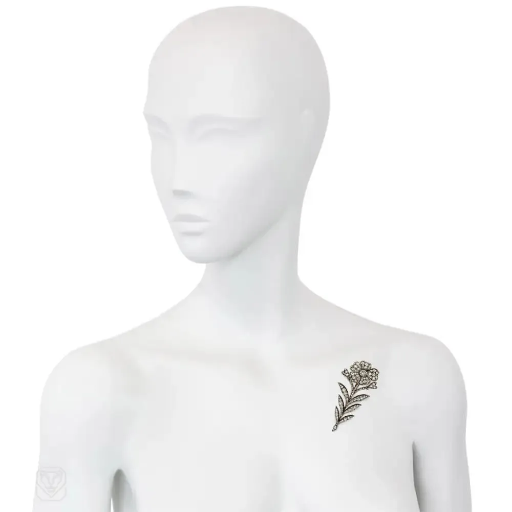 Antique diamond corsage brooch