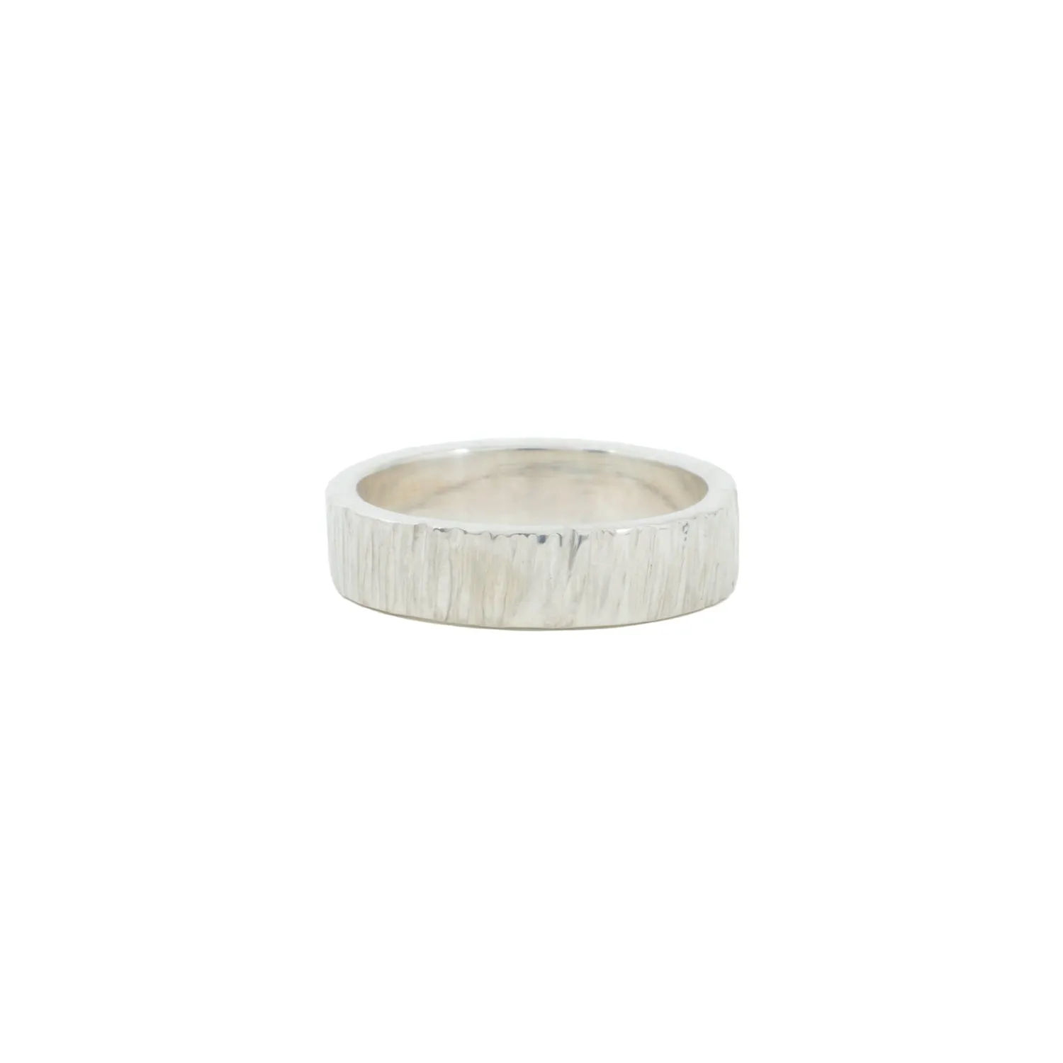 Bark 5mm Sterling Silver Band