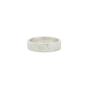 Bark 5mm Sterling Silver Band