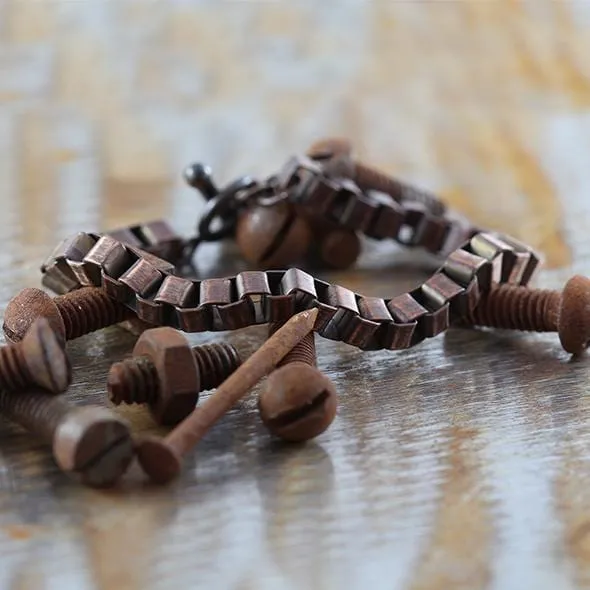 Box Chained Bracelet | Rose Gold