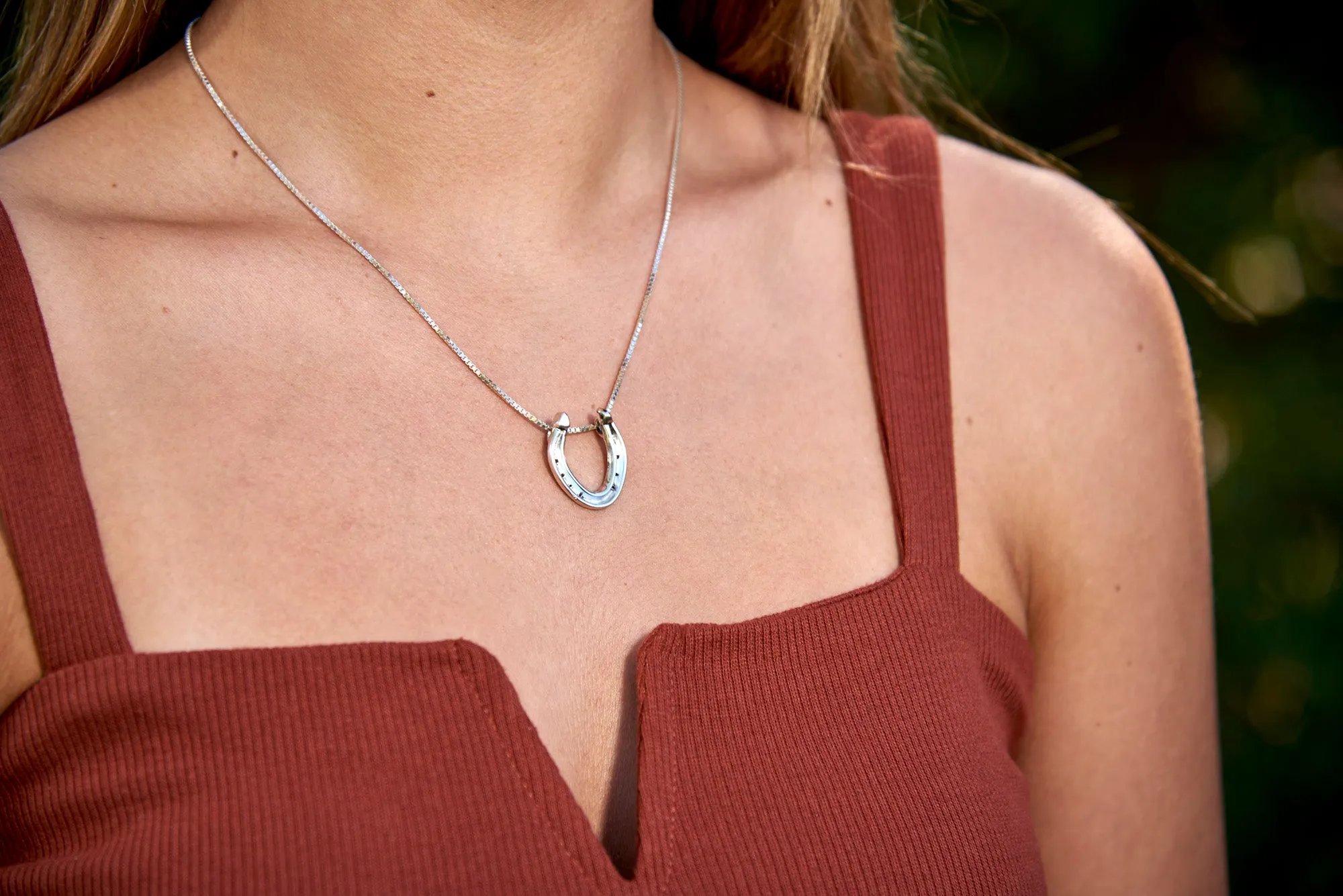 Concave Roadster Necklace, Sterling Silver