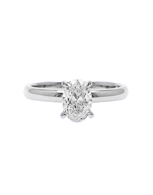 Diamond Ring - 1.04 carat Lab Grown Oval Diamond Ring in 18ct White Gold - 785722
