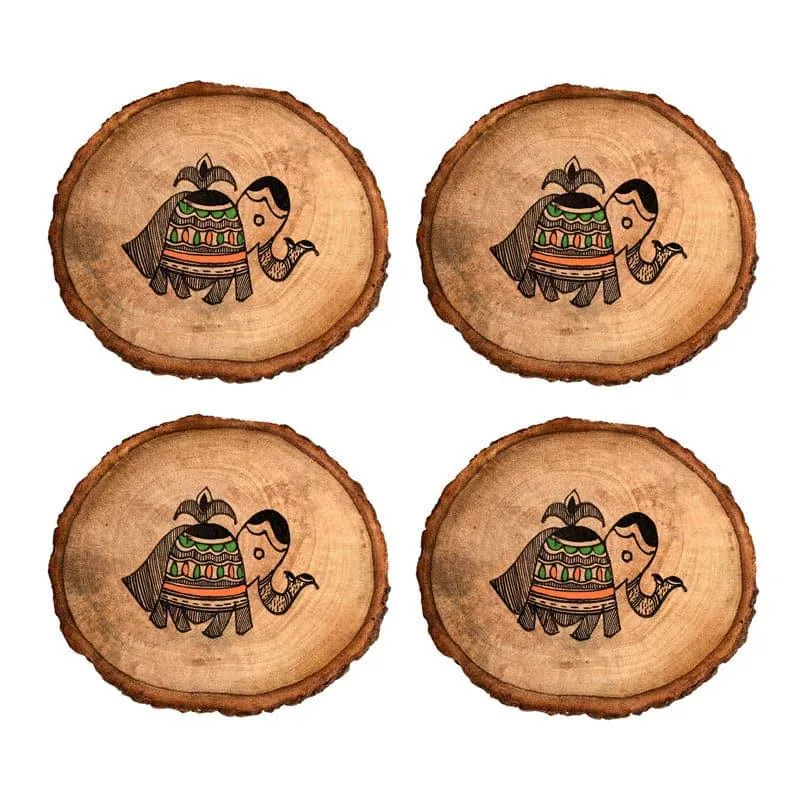 Haathi Tribal Coaster - Set Of Four