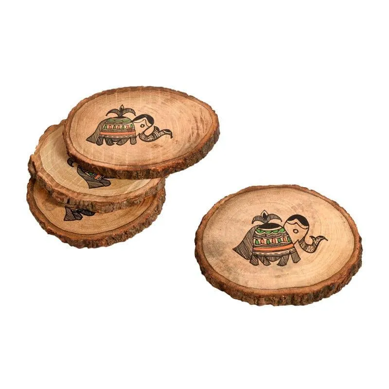 Haathi Tribal Coaster - Set Of Four