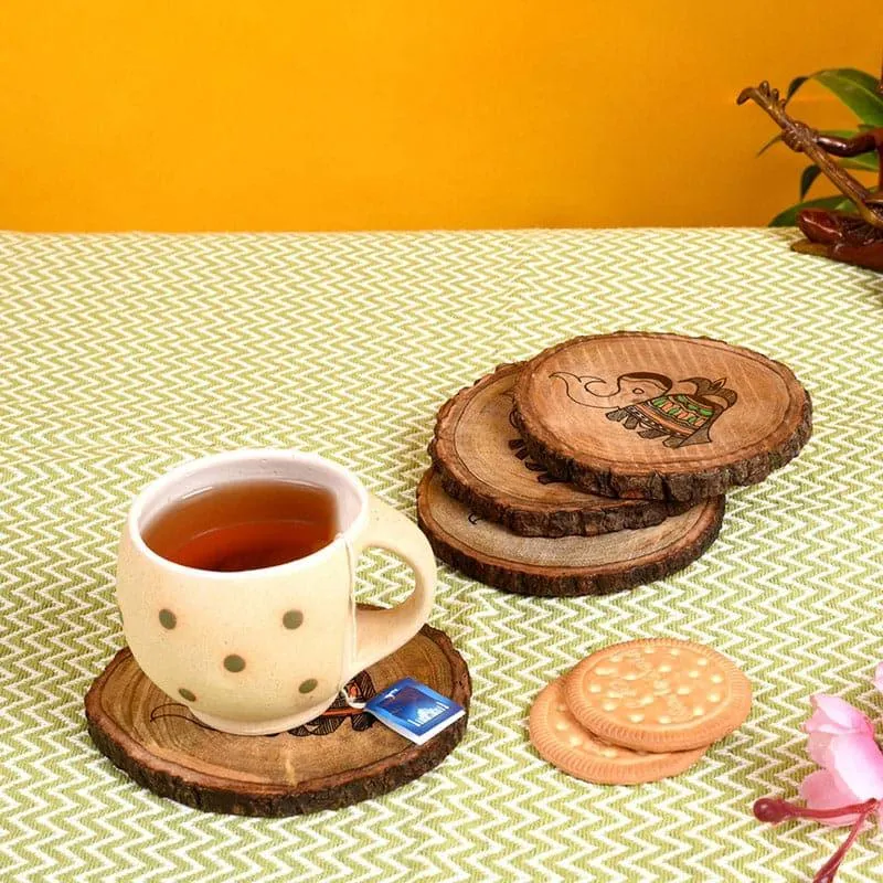 Haathi Tribal Coaster - Set Of Four