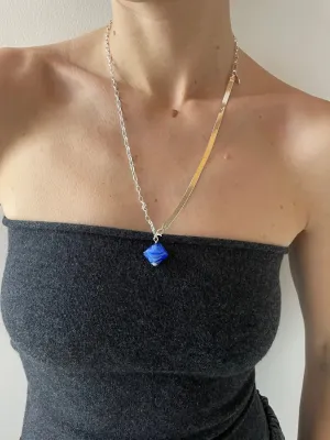 High on Hope Alta Necklace, Blue Murano Glass