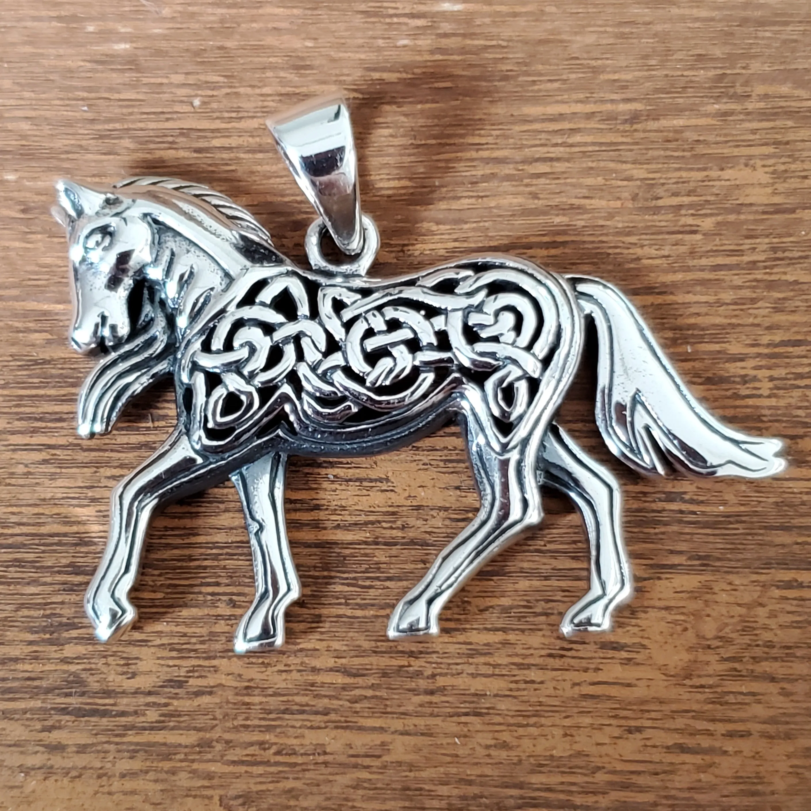 Horse Charm .925 Sterling Silver Equestrian Pendant