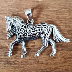 Horse Charm .925 Sterling Silver Equestrian Pendant