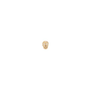 Itty Bitty Diamond Skull Stud in Yellow Gold