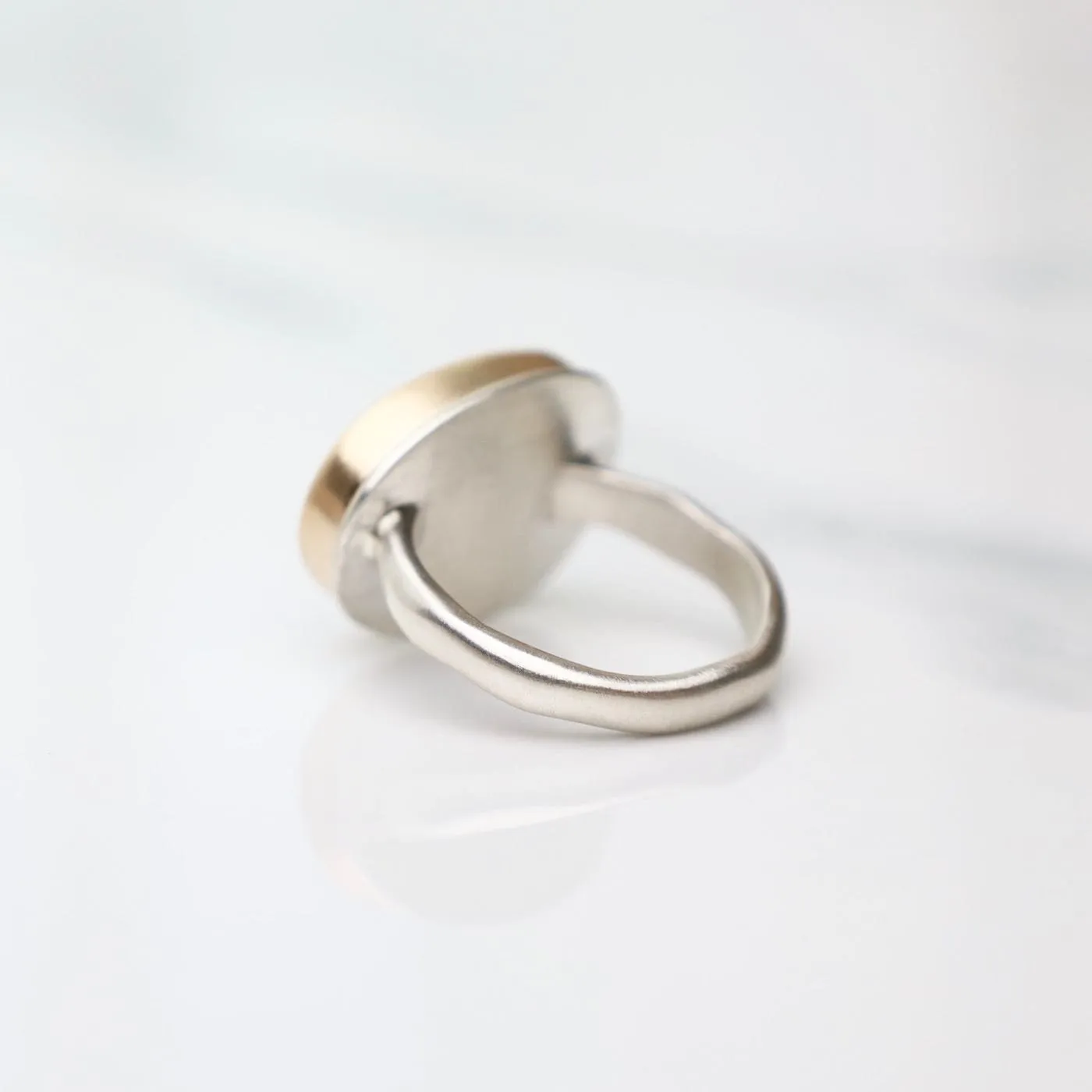Jamie Joseph Asymmetrical Indian Blue Opal Ring