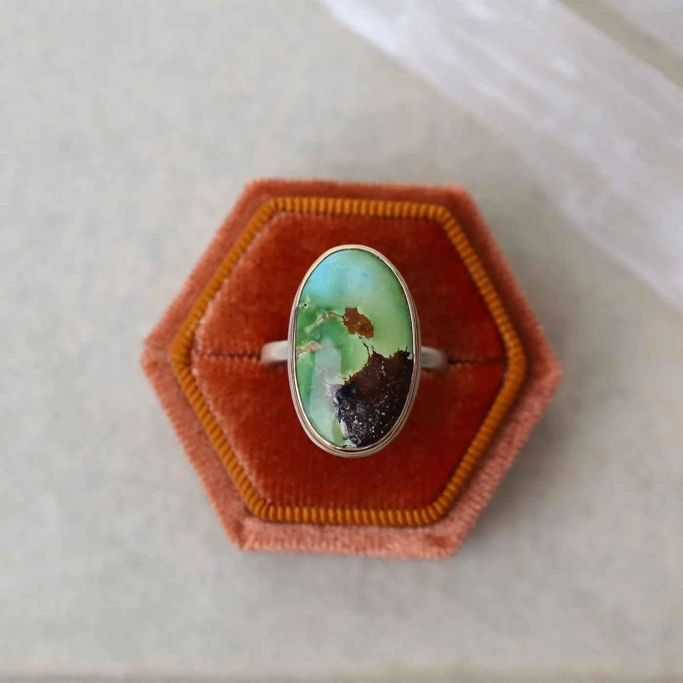 Jamie Joseph Vertical Oval Sonoran Mountain Turquoise Ring