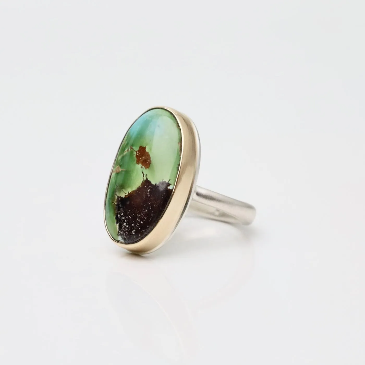 Jamie Joseph Vertical Oval Sonoran Mountain Turquoise Ring