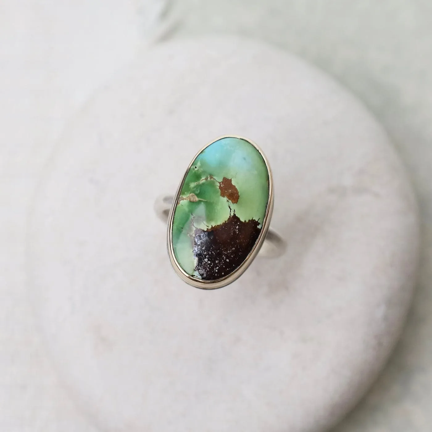 Jamie Joseph Vertical Oval Sonoran Mountain Turquoise Ring
