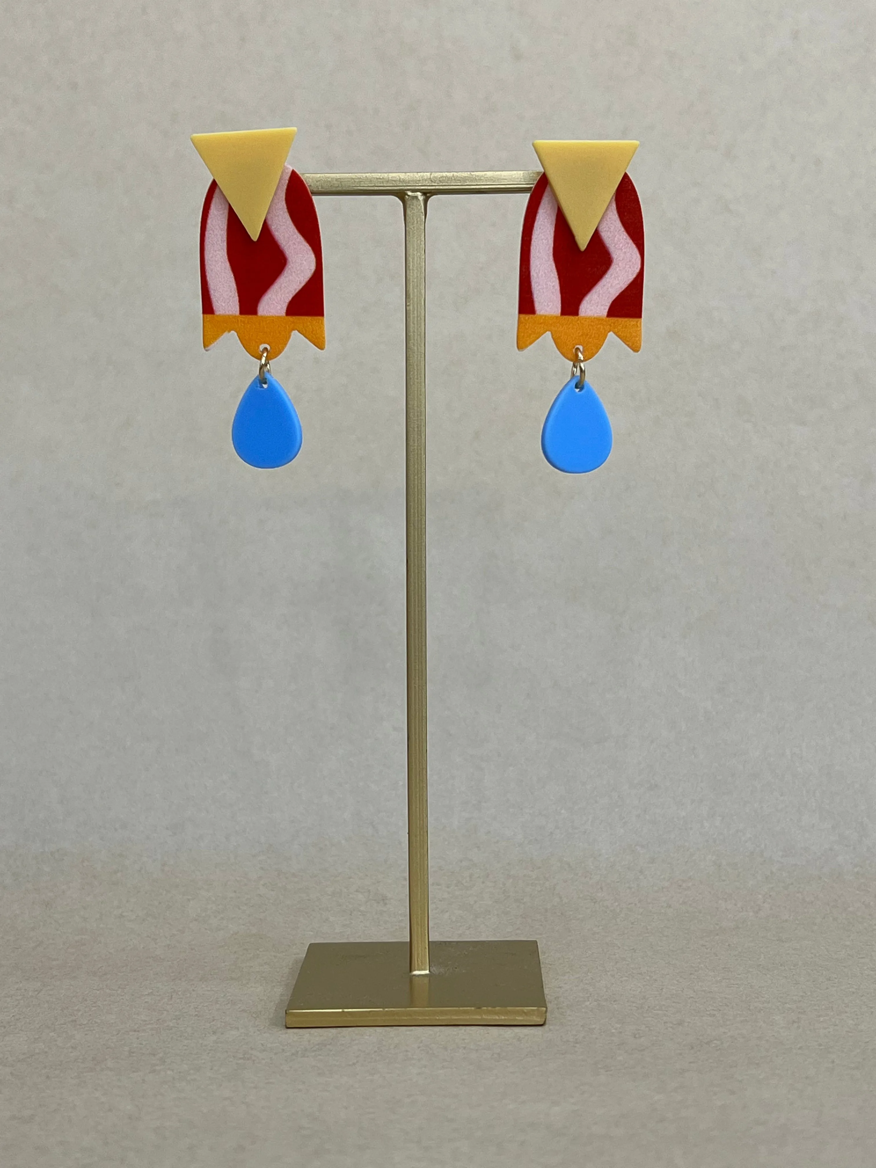 Just East  Earrings - Red Multi