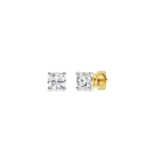 Meera Classic Stud Earrings with 0.10ct of Laboratory Grown Diamonds in 9ct Yellow Gold