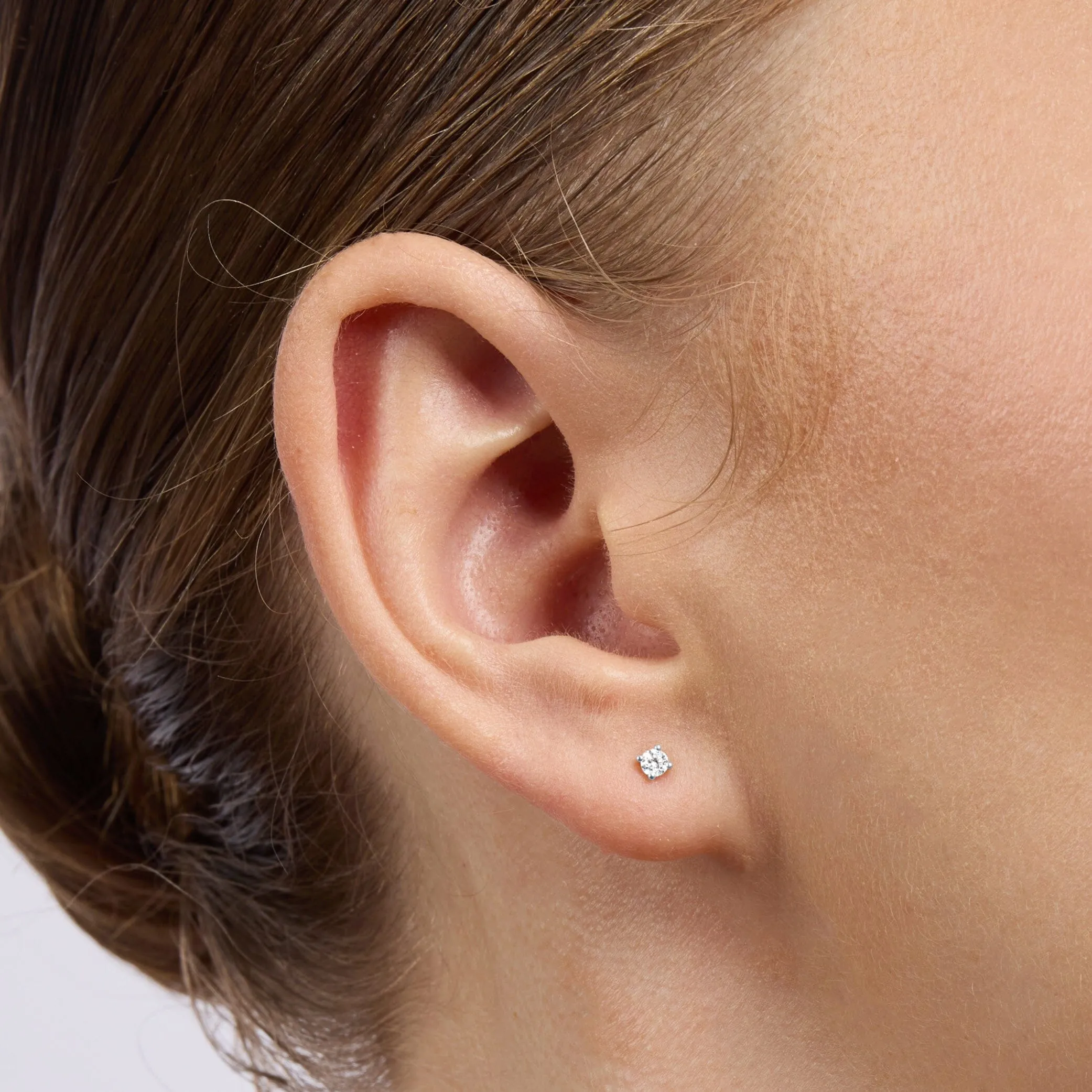 Meera Classic Stud Earrings with 0.10ct of Laboratory Grown Diamonds in 9ct Yellow Gold