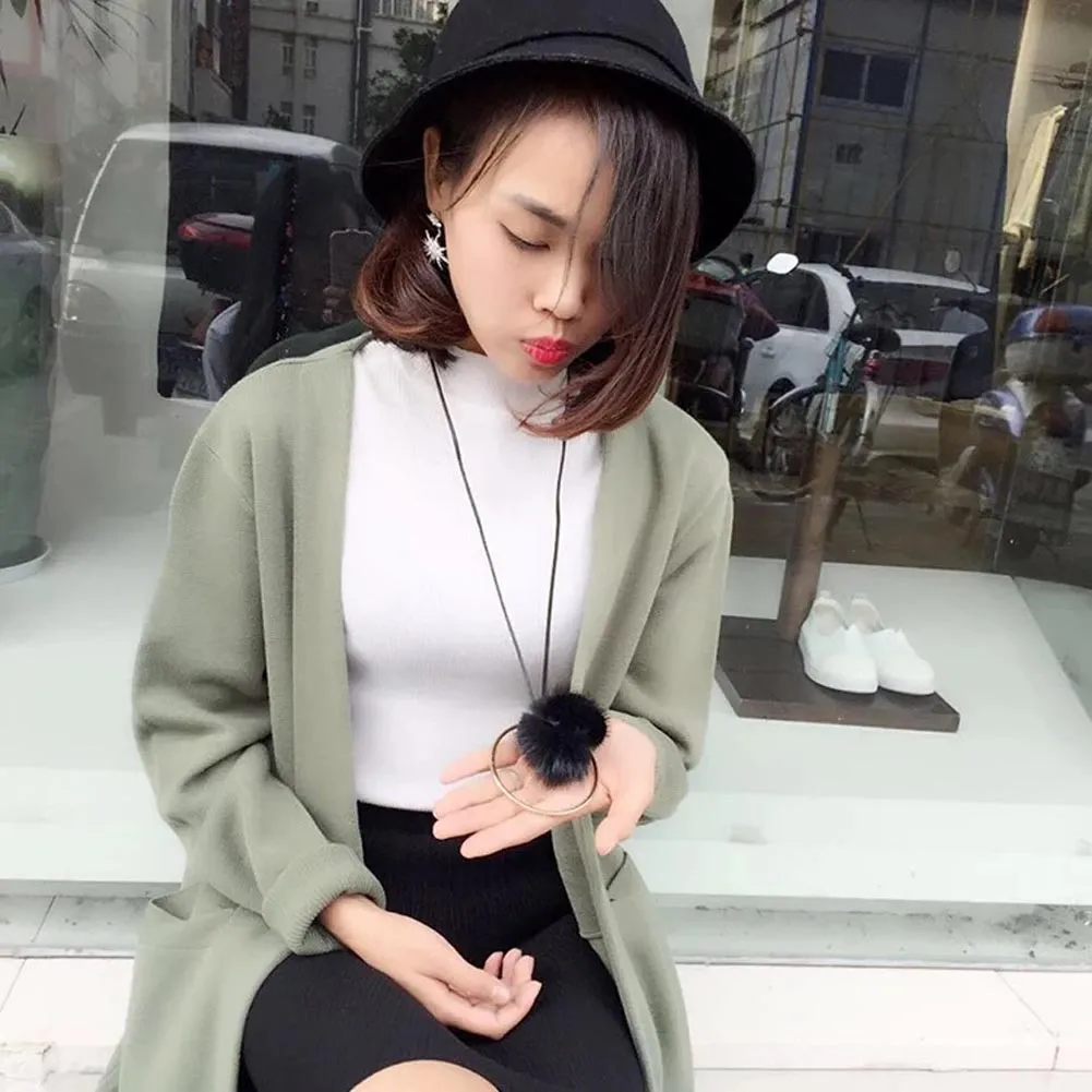 Mink Fur Ball Necklaces
