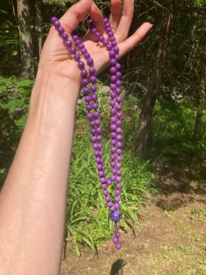 Natural Phosphosiderite 8mm 108 Mala Beads, Spiritual, Meditation Beads, Reiki, Japa Mala, Buddhist Prayer Beads, Yoga Bracelet, healing beads LKMALA-RRGU-3009
