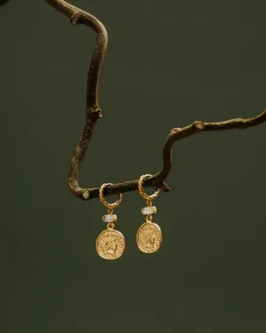 ORELIA - Crystal Coin Mirco Hoop Earrings