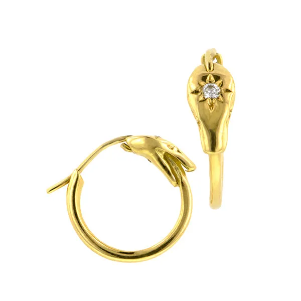 Ouroboros Snake Hoop Earrings- Heirloom by Doyle & Doyle