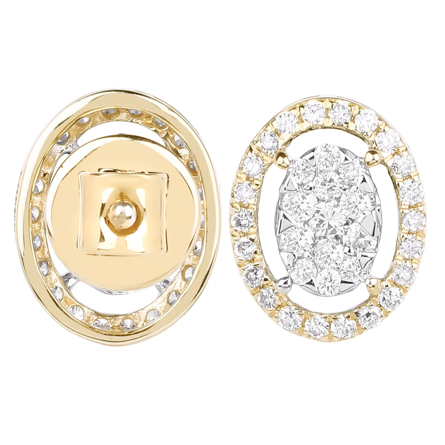 Oval Illusion Earrings For Women : IJER0092