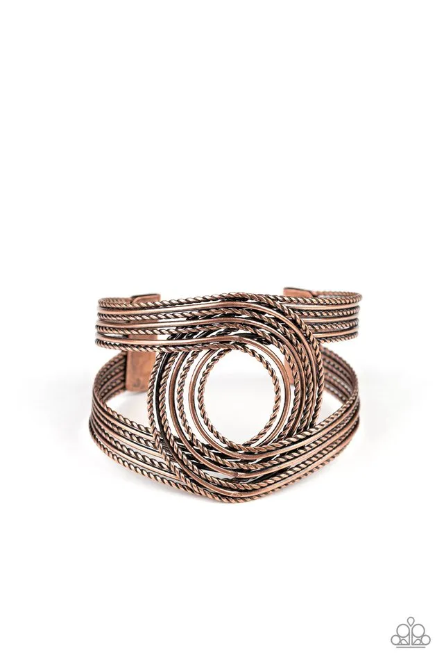 Paparazzi Bracelet ~ Rustic Coils - Copper