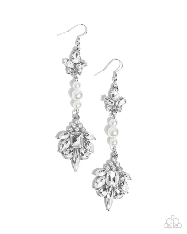 Paparazzi Earring ~ Considerable Captivation - White