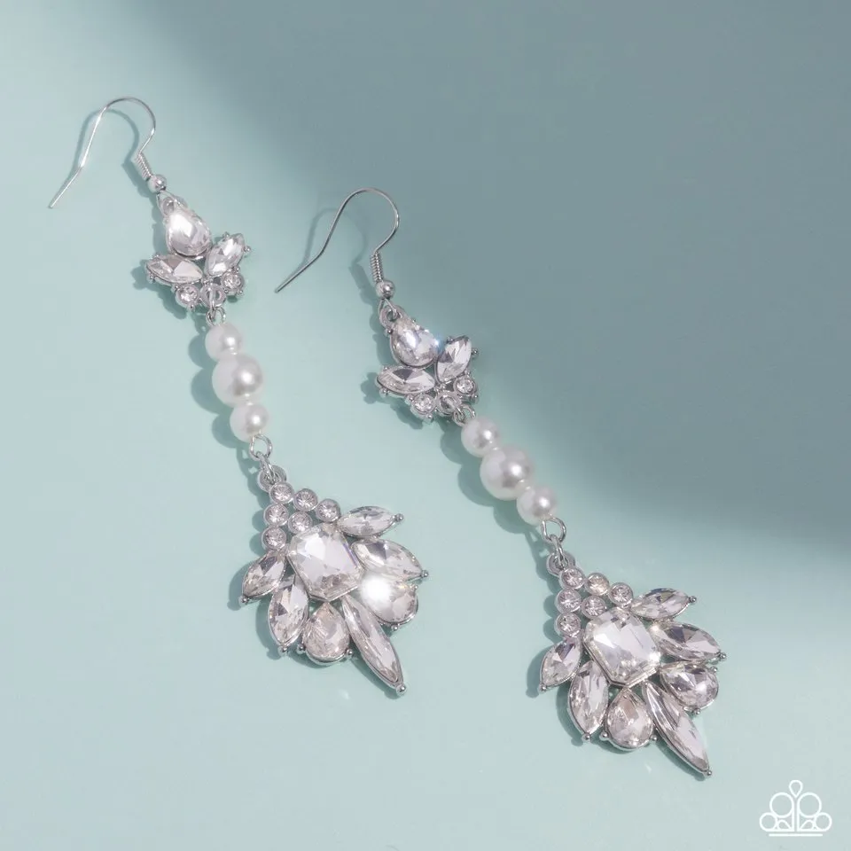 Paparazzi Earring ~ Considerable Captivation - White