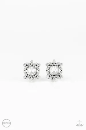 Paparazzi Earring ~ First-Rate Famous - White
