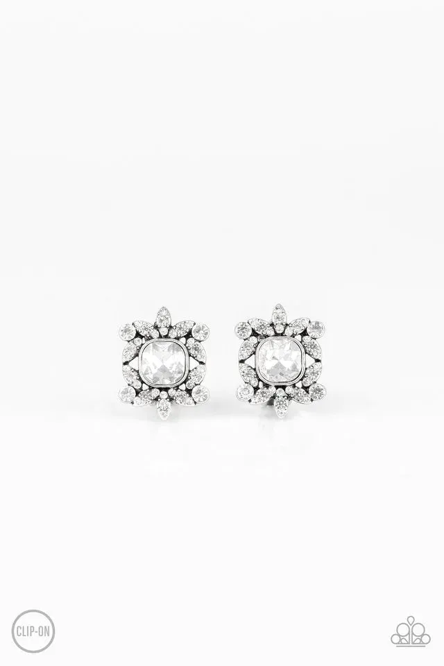 Paparazzi Earring ~ First-Rate Famous - White