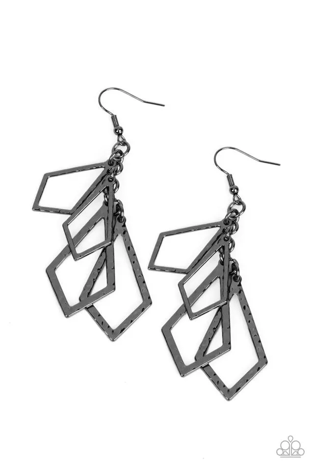 Paparazzi Earring ~ Totally TERRA-ific - Black