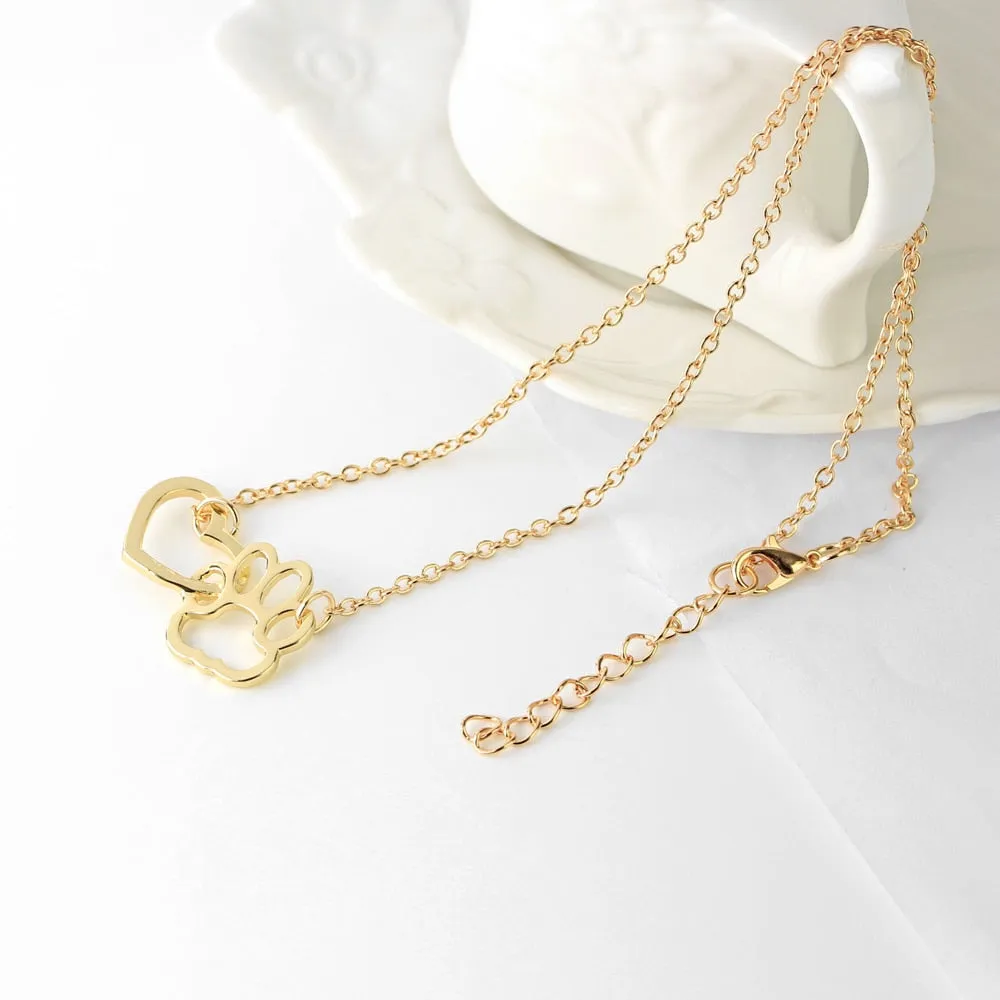 Pet Paw&Heart Necklaces
