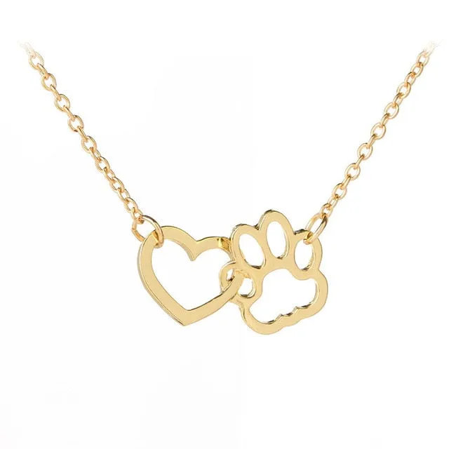 Pet Paw&Heart Necklaces