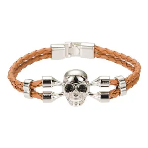Poc Comú Premium Leather Skull Bracelet