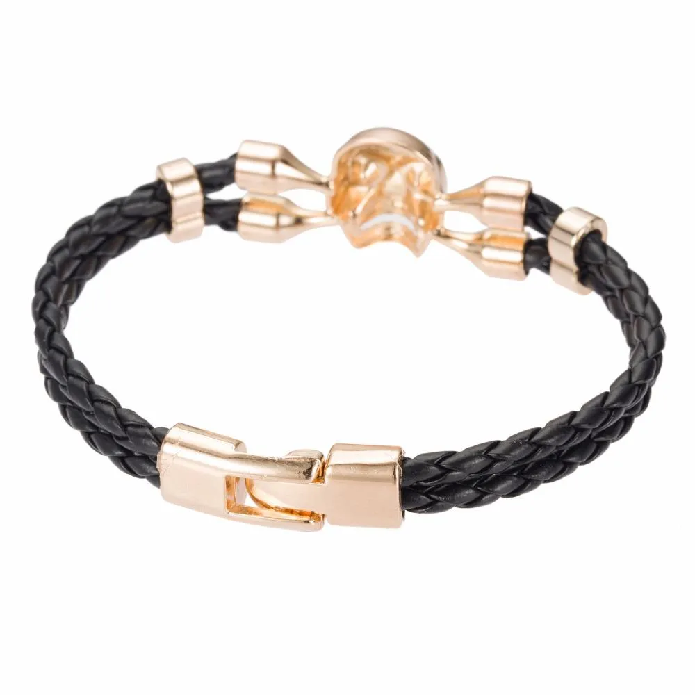 Poc Comú Premium Leather Skull Bracelet