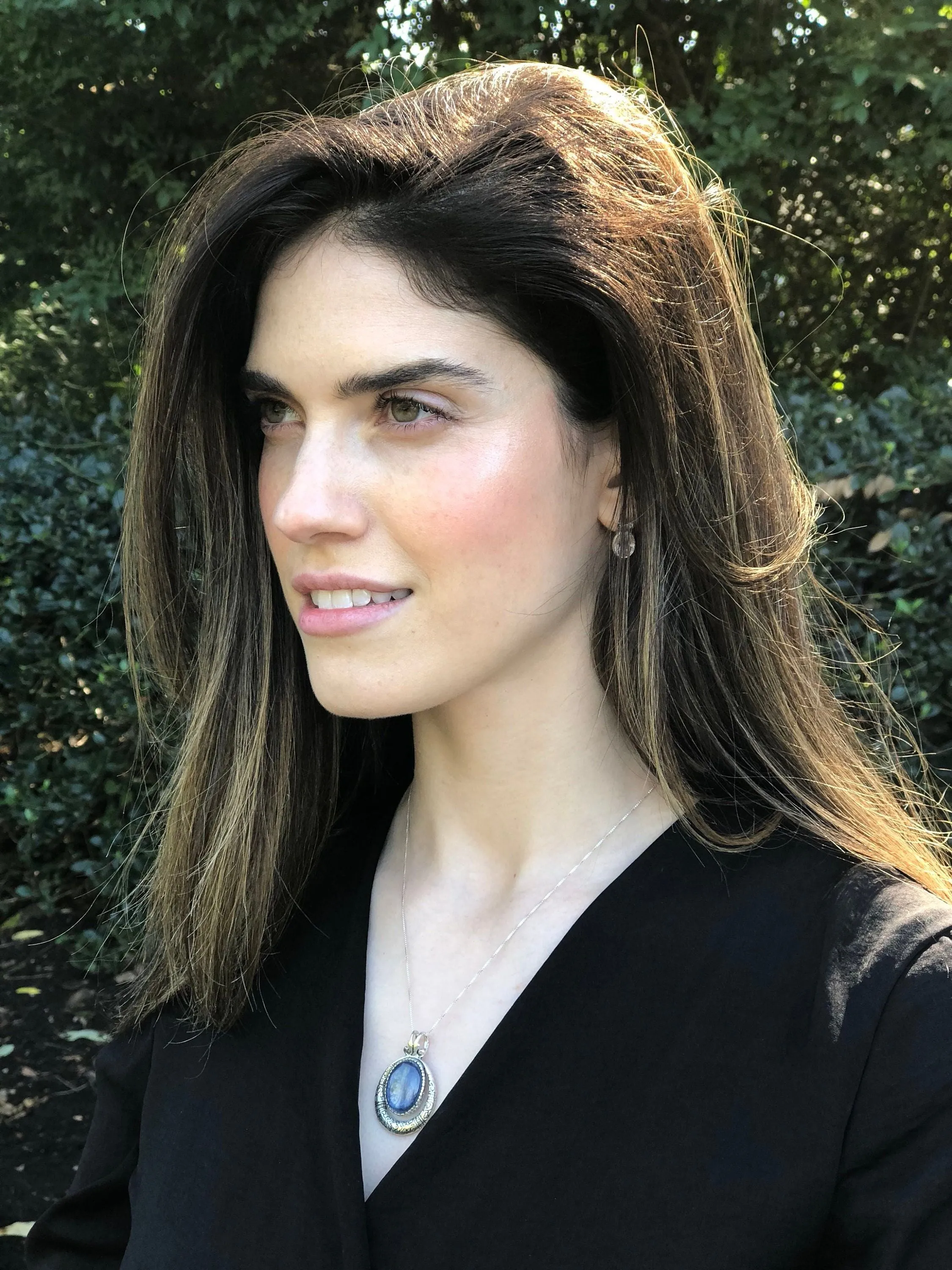 Prehnite Necklace - Egyptian Necklace - Unique Statement Pendant