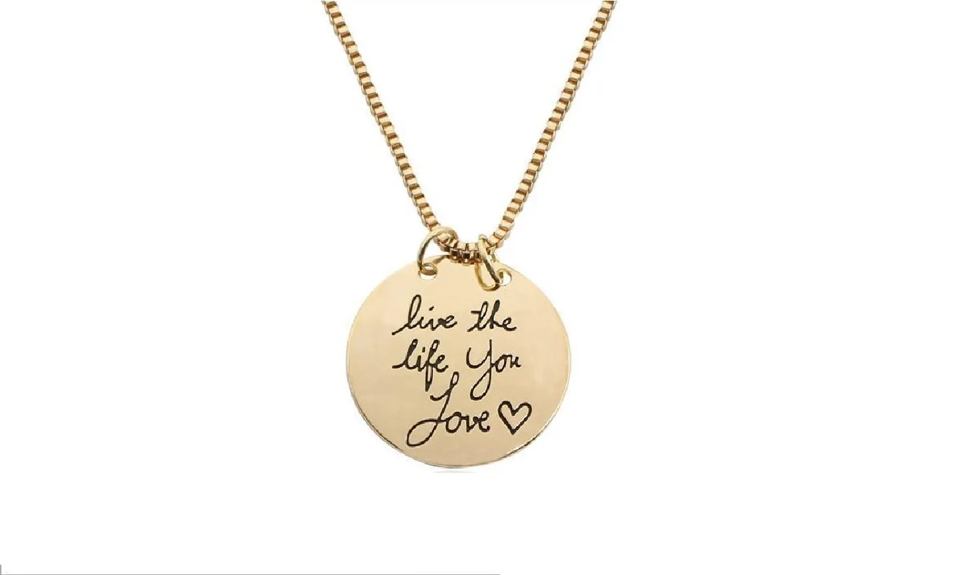 "Learn From Yesterday,Live For Today, Hope For Tomorrow" Letter Necklace