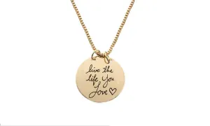 "Learn From Yesterday,Live For Today, Hope For Tomorrow" Letter Necklace