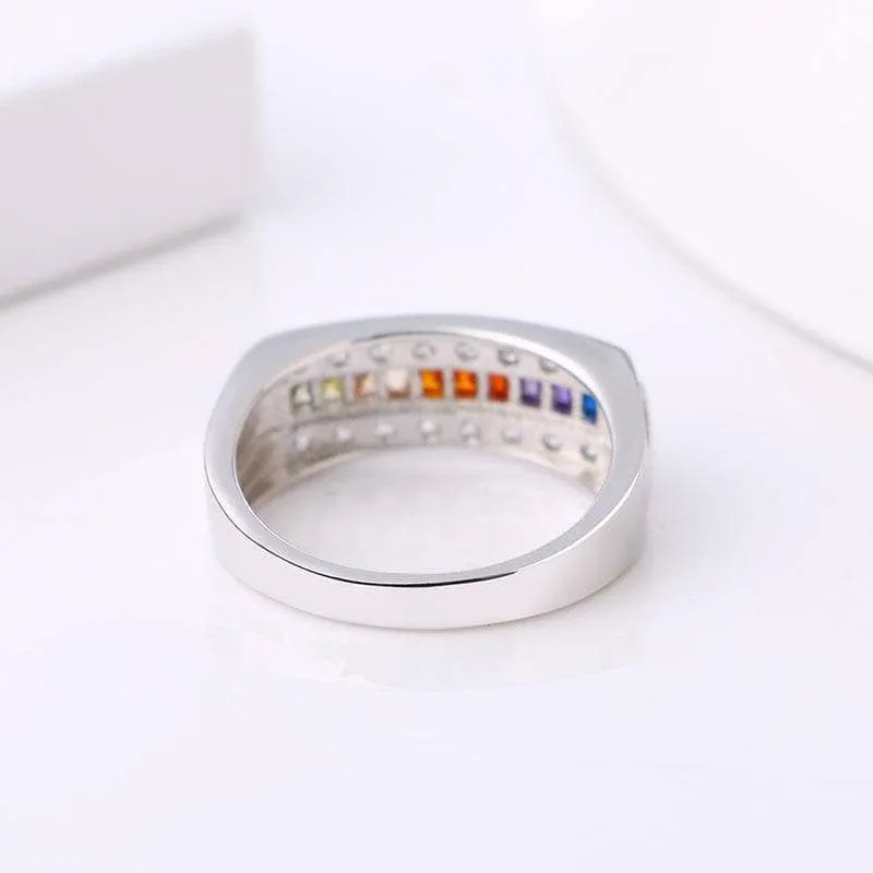 Rainbow Crystal Rings