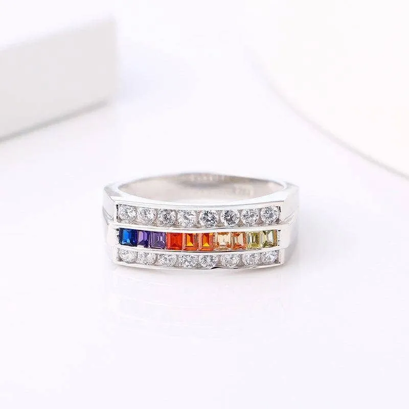 Rainbow Crystal Rings