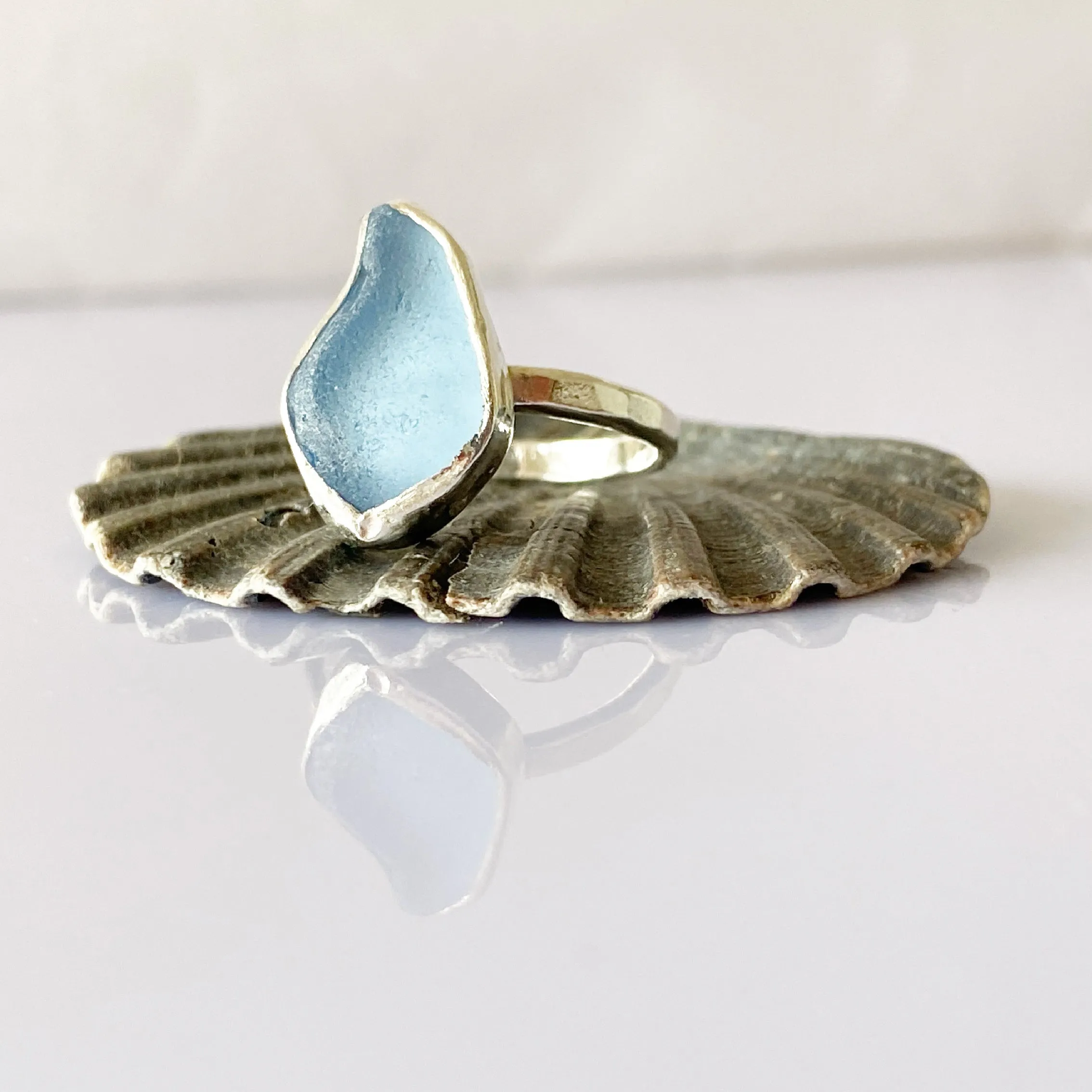 Sea glass Rings