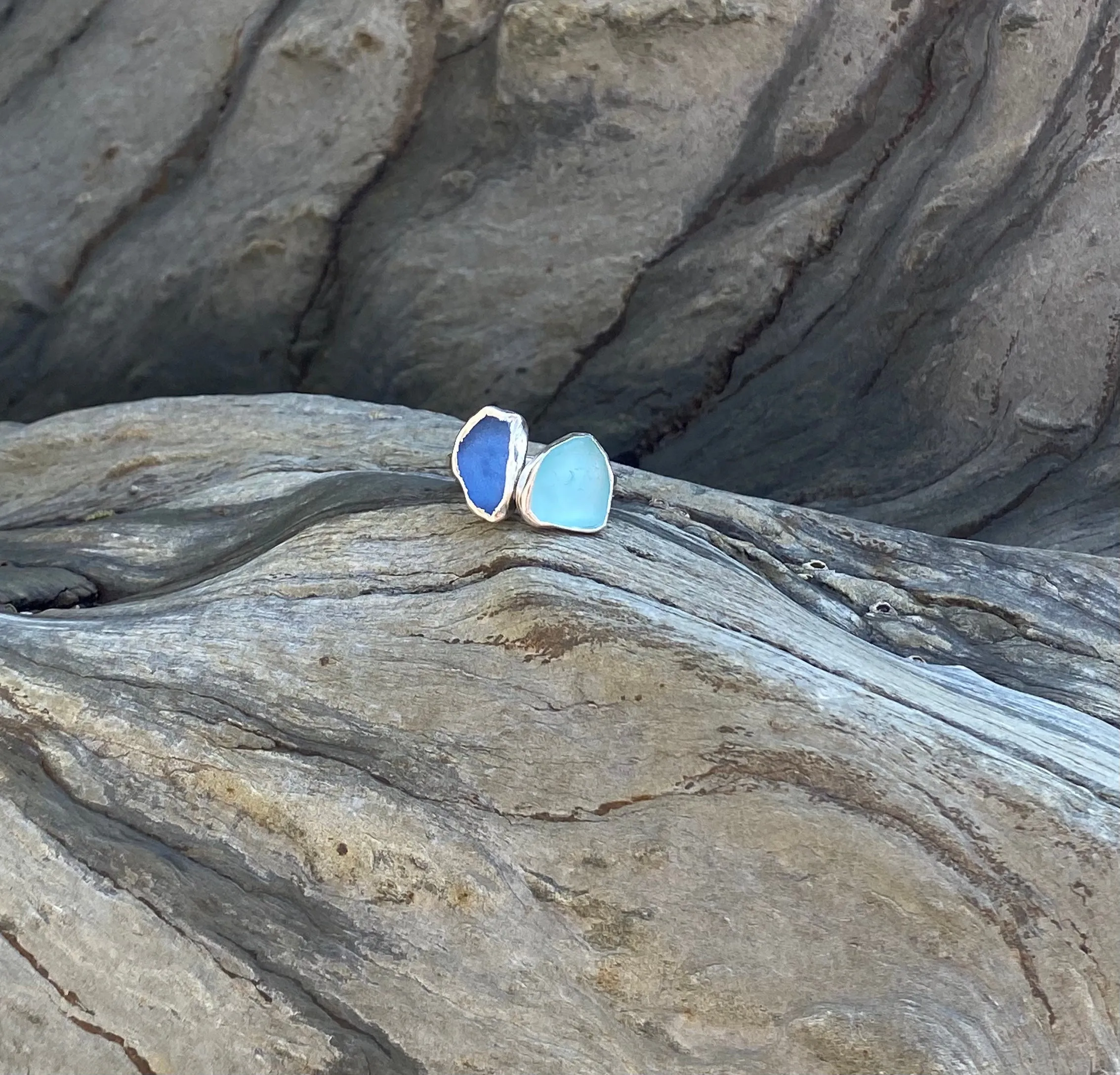 Sea glass Rings