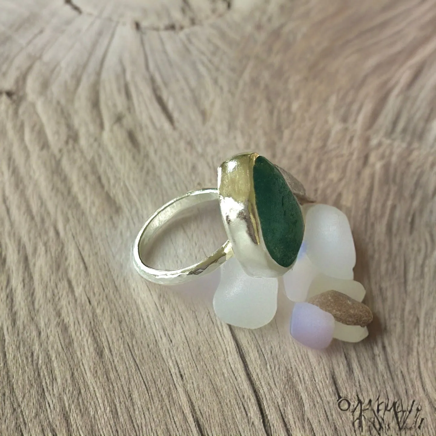 Sea glass Rings