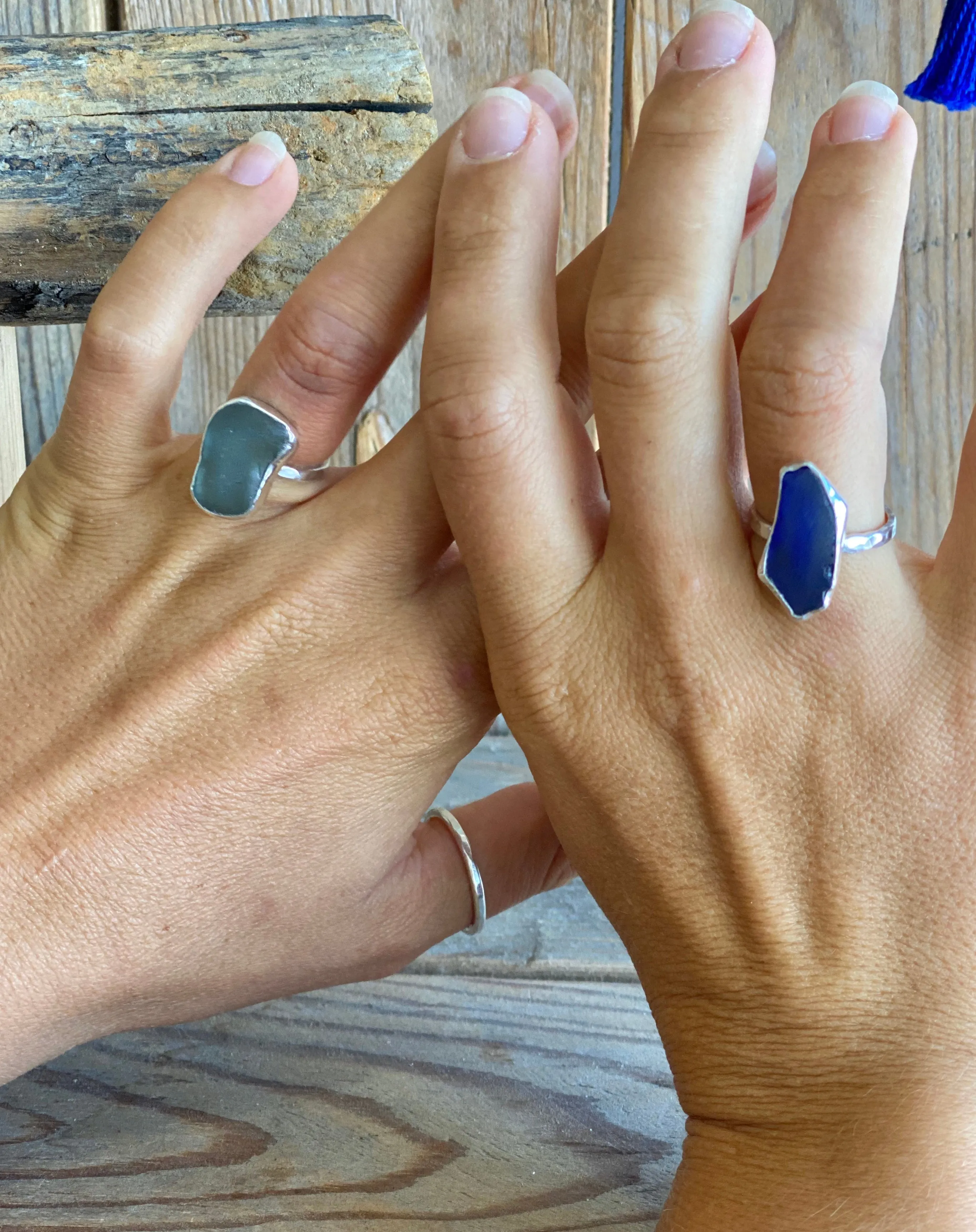 Sea glass Rings